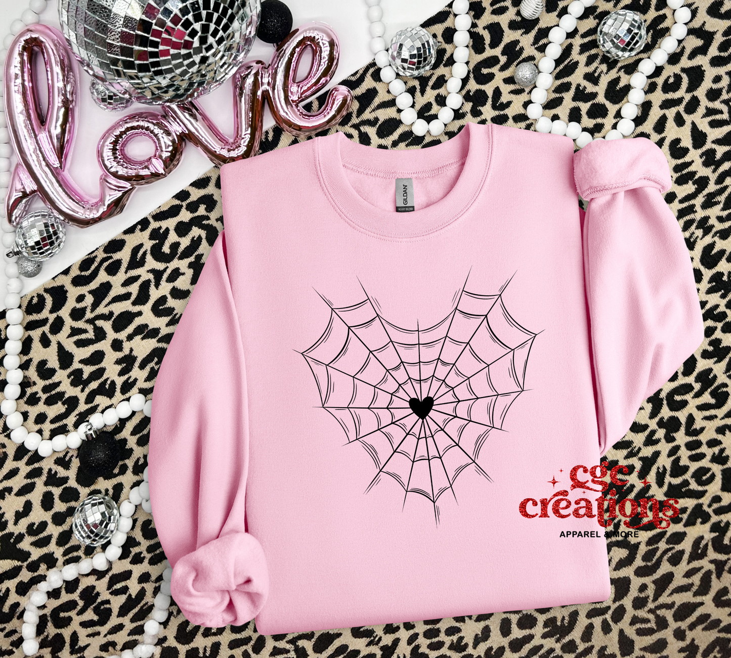 Heart Web Crewneck Sweatshirt