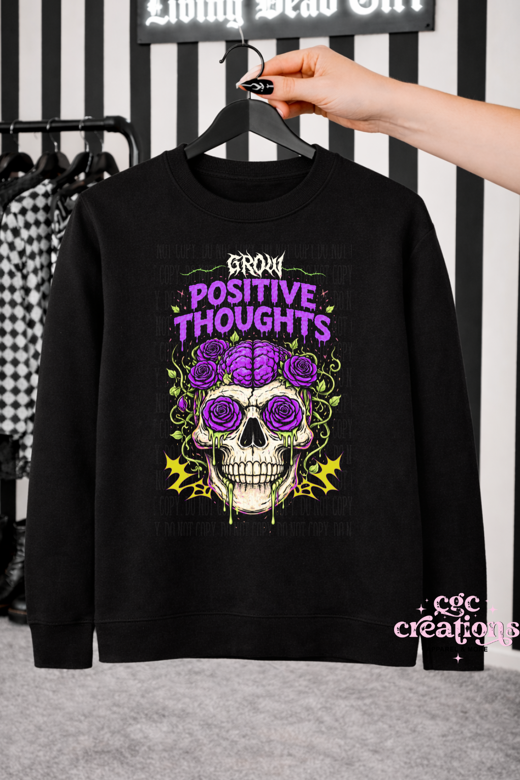 Grow Positive Thoughts Crewneck Sweatshirt