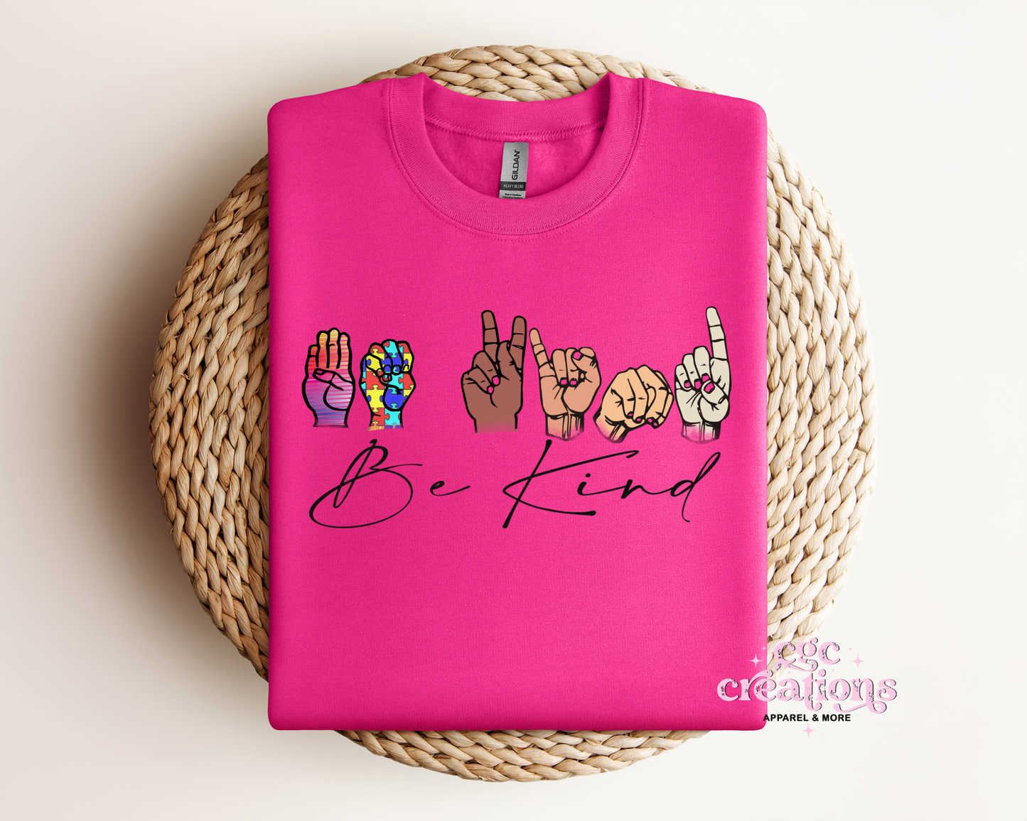 Be Kind - Sign Language Crewneck Sweatshirt