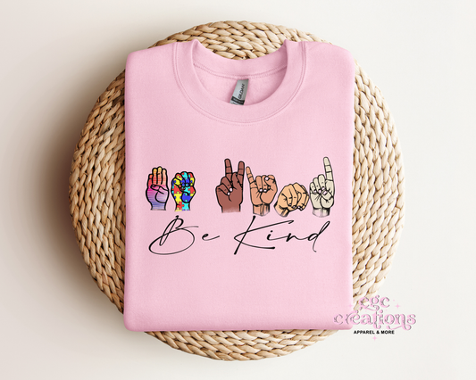 Be Kind - Sign Language Crewneck Sweatshirt