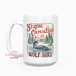Stupid Canadian Wolf Bird 15oz Ceramic Coffee Mug