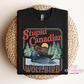 Stupid Canadian Wolf Bird Crewneck Sweatshirt