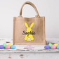 Personalized Bunny Burlap Tote Easter Bags