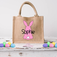 Personalized Bunny Burlap Tote Easter Bags