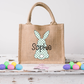 Personalized Bunny Burlap Tote Easter Bags