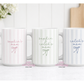 Personalized Pinstripe 15oz Ceramic Coffee Mug