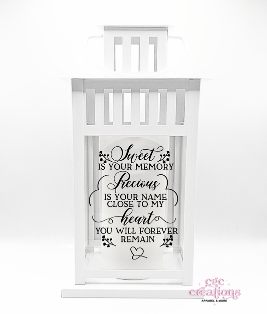Sweet Is Your Memory Memorial Lantern