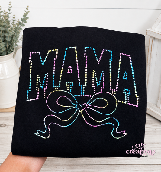 BLACK CREWNECK- Mama (Spangles) Crewneck Sweatshirt