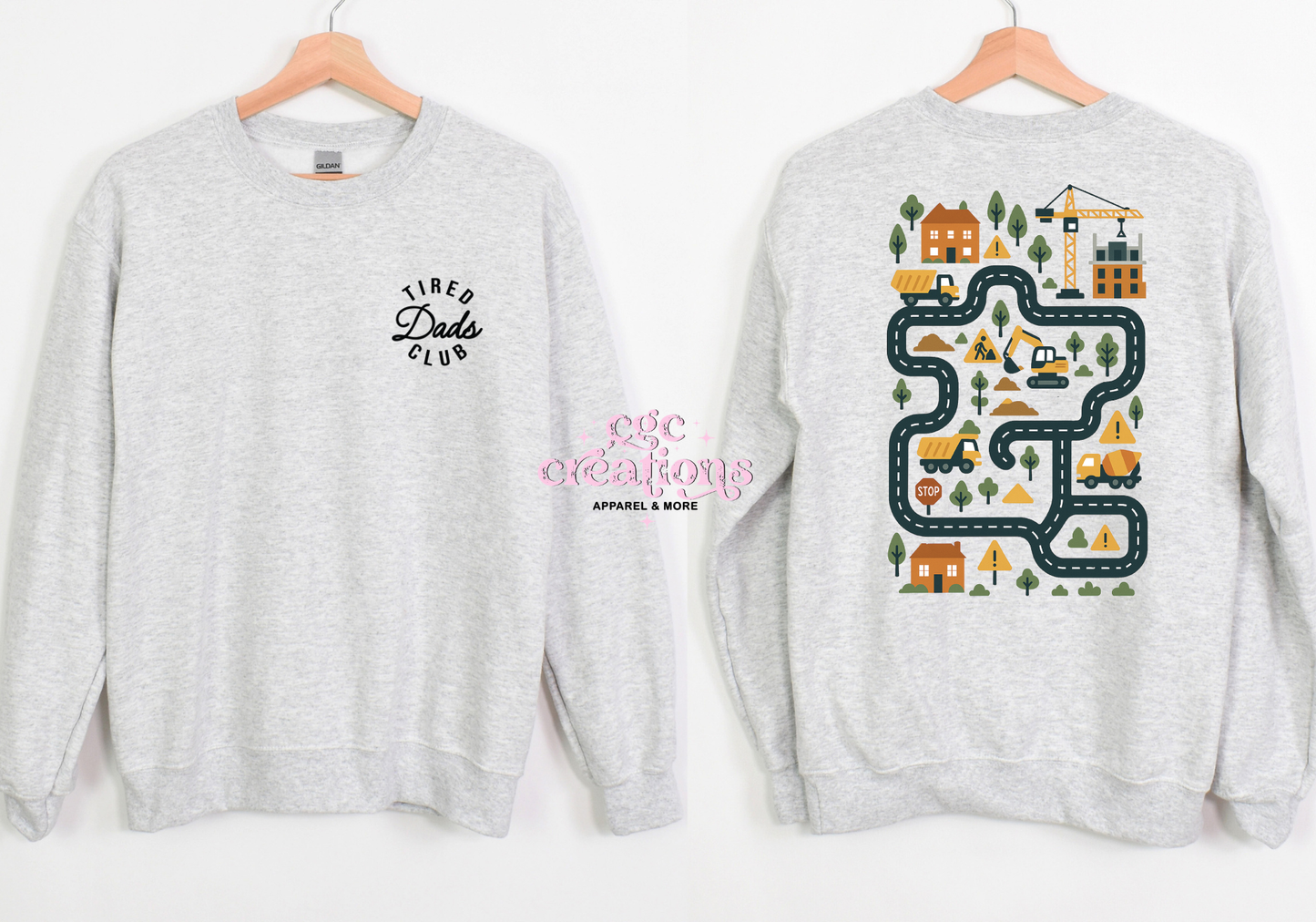 Tired Dads Club Dad Race Track #2 Crewneck Sweatshirt