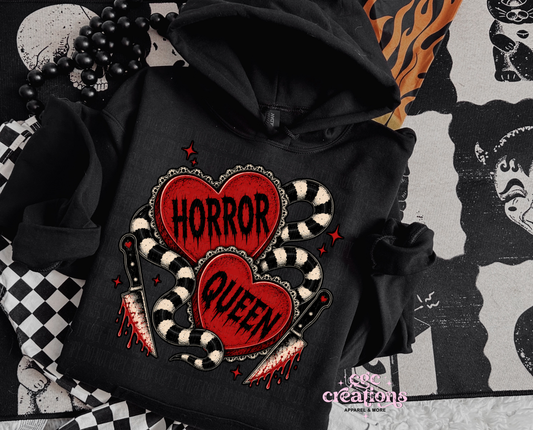 Horror Queen Apparel (t-shirt or crewneck sweatshirt or hoodie)