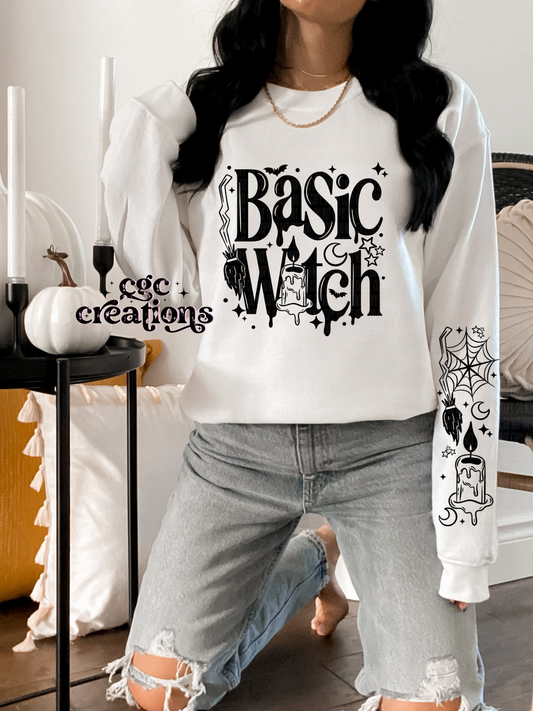 Basic Witch With Sleeves For Crewneck And Hoodie ONLY Apparel(t-shirt or crewneck sweatshirt or hoodie)