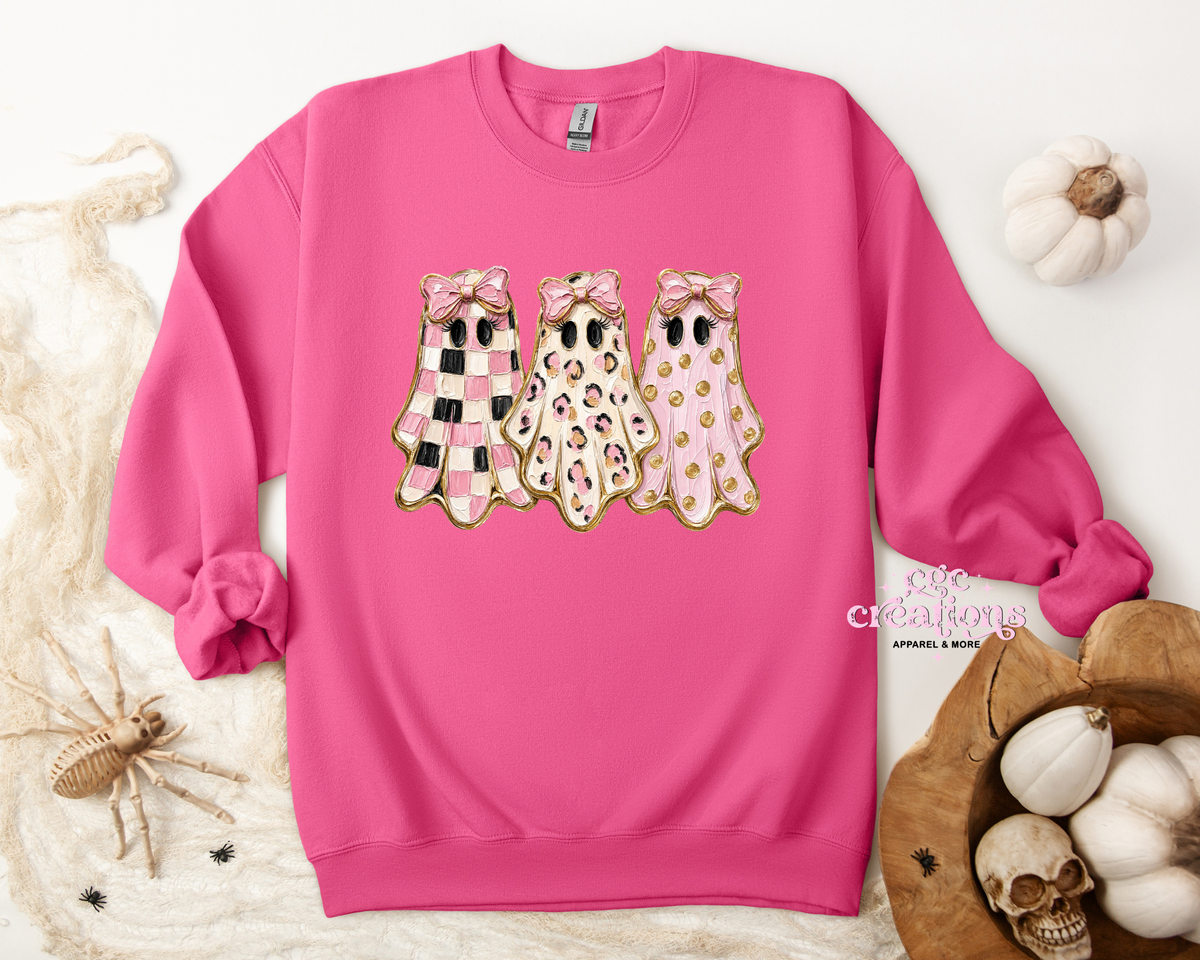 Girlie Ghosts Apparel(t-shirt or crewneck sweatshirt or hoodie)