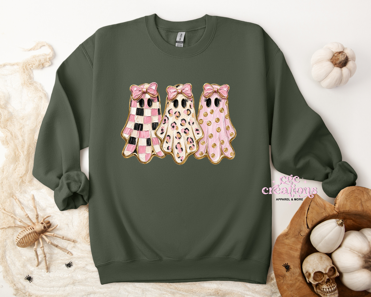 Girlie Ghosts Apparel(t-shirt or crewneck sweatshirt or hoodie)