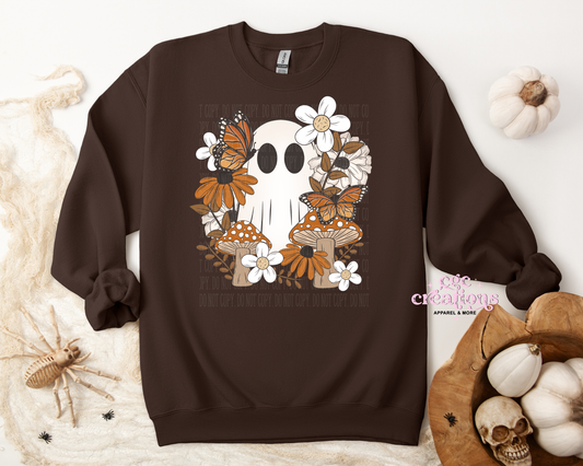Cottage Core Fall Ghostie Apparel(t-shirt or crewneck sweatshirt or hoodie)