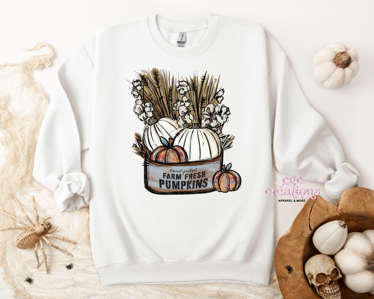 Farm Fresh Pumpkins Apparel(t-shirt or crewneck sweatshirt or hoodie)