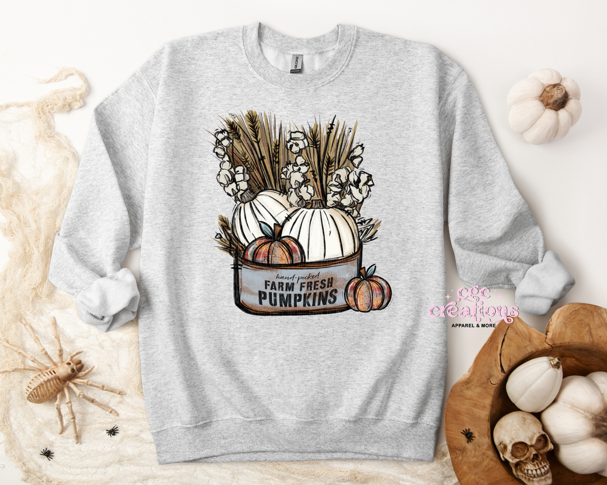 Farm Fresh Pumpkins Apparel(t-shirt or crewneck sweatshirt or hoodie)