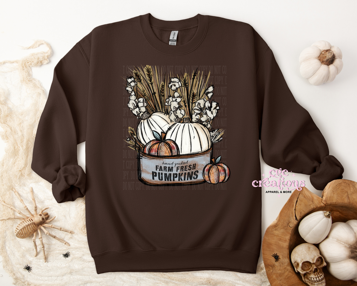 Farm Fresh Pumpkins Apparel(t-shirt or crewneck sweatshirt or hoodie)