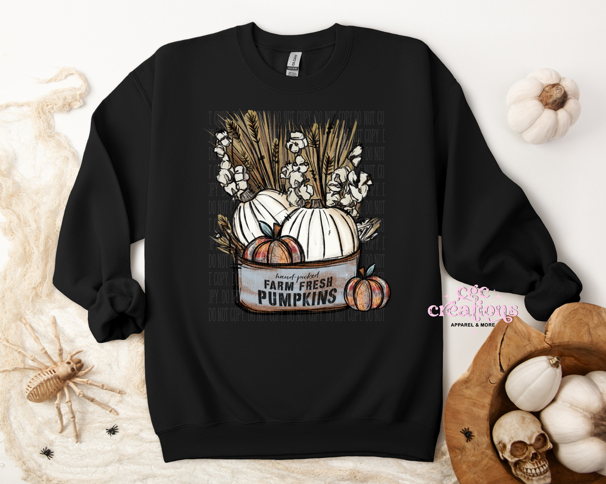 Farm Fresh Pumpkins Apparel(t-shirt or crewneck sweatshirt or hoodie)