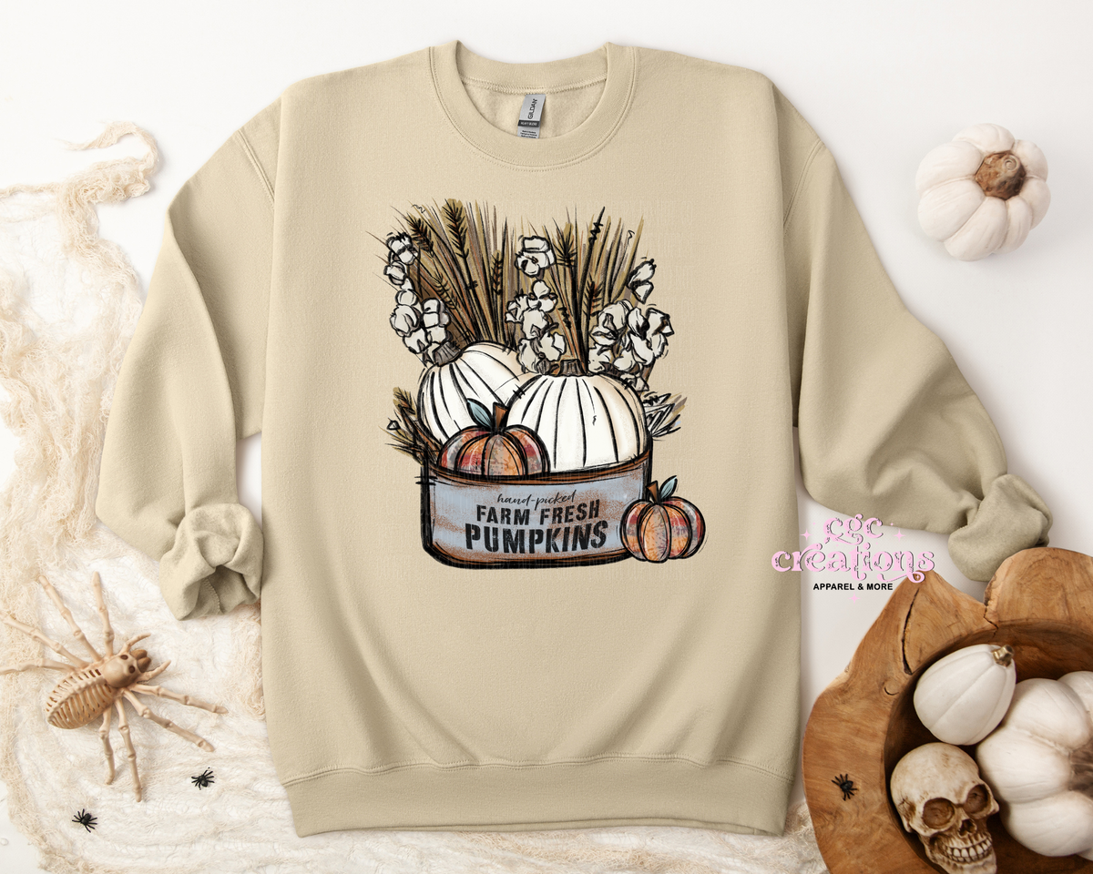 Farm Fresh Pumpkins Apparel(t-shirt or crewneck sweatshirt or hoodie)