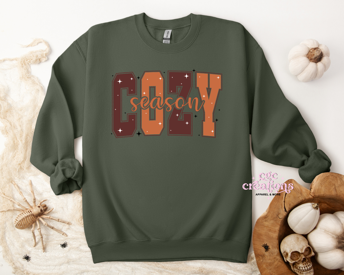 Cozy Season Apparel(t-shirt or crewneck sweatshirt or hoodie)
