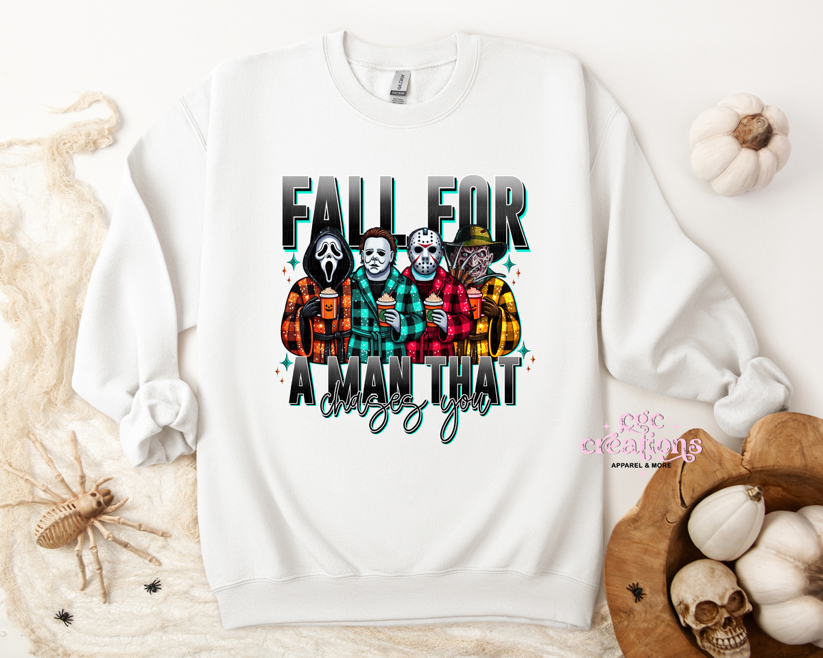 Fall For A Man That Chases You Apparel(t-shirt or crewneck sweatshirt or hoodie)