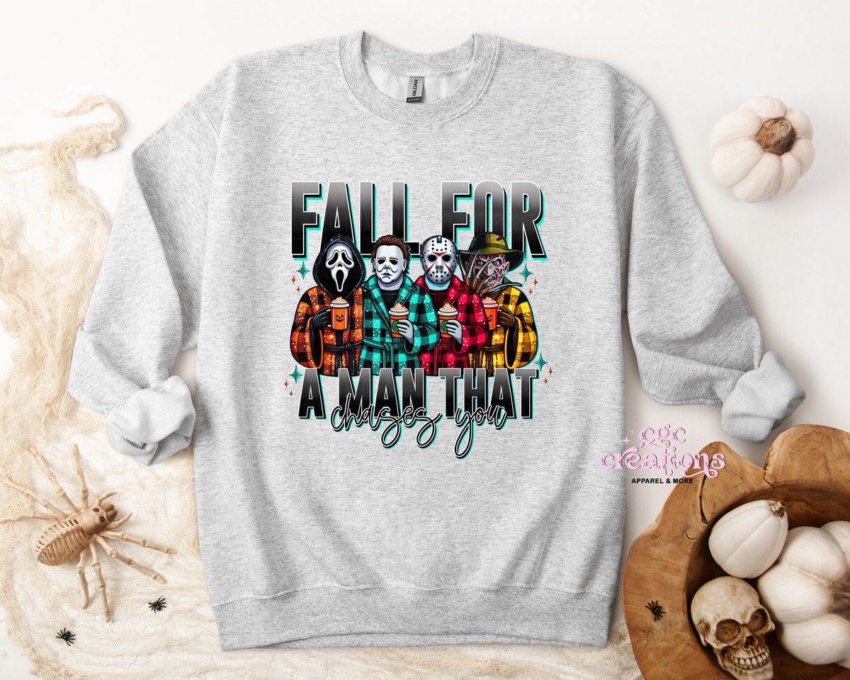 Fall For A Man That Chases You Apparel(t-shirt or crewneck sweatshirt or hoodie)