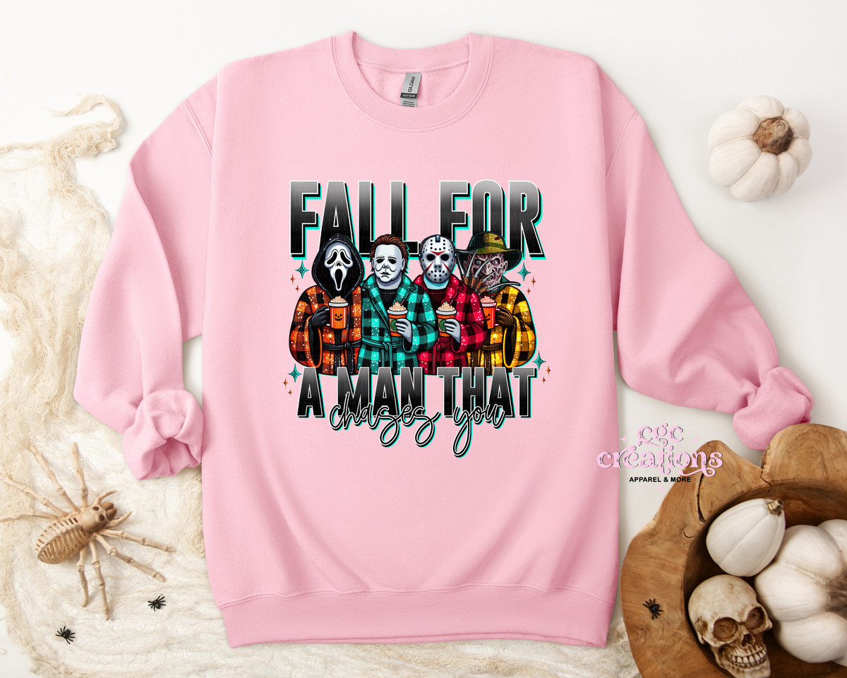 Fall For A Man That Chases You Apparel(t-shirt or crewneck sweatshirt or hoodie)