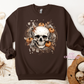 Floral Fall Skellie Apparel(t-shirt or crewneck sweatshirt or hoodie)