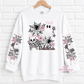 Pink Spooky Bows & Ghosts Halloween With Sleeves For Crewneck Sweatshirt And Hoodie ONLY Apparel(t-shirt or crewneck sweatshirt or hoodie)
