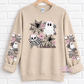 Pink Spooky Bows & Ghosts Halloween With Sleeves For Crewneck Sweatshirt And Hoodie ONLY Apparel(t-shirt or crewneck sweatshirt or hoodie)