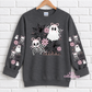 Pink Spooky Bows & Ghosts Halloween With Sleeves For Crewneck Sweatshirt And Hoodie ONLY Apparel(t-shirt or crewneck sweatshirt or hoodie)