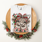 Cute Christmas Highland Cow Apparel(t-shirt or crewneck sweatshirt or hoodie)