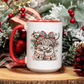 Cute Christmas Highland Cow 15oz Ceramic Coffee Mug