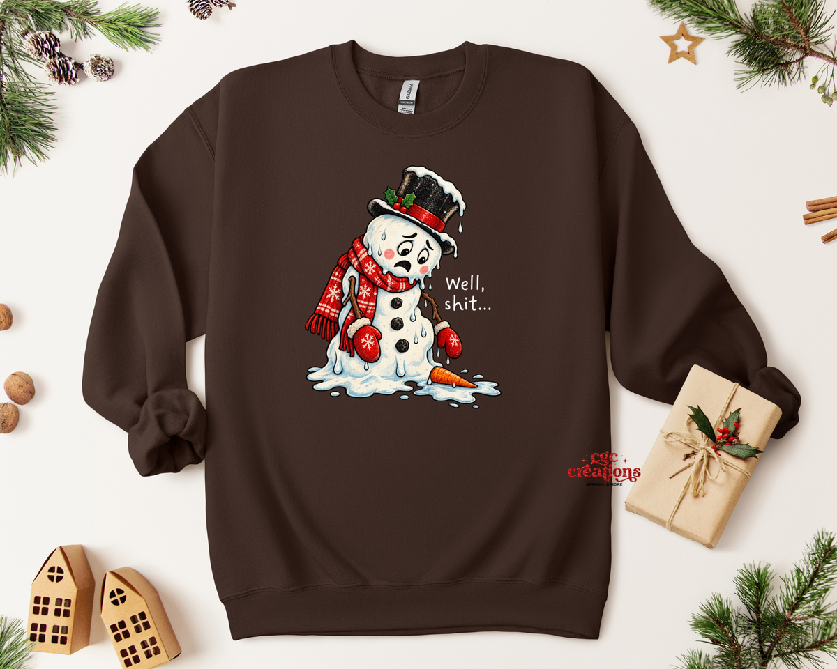 Well, Shit... Snowman Apparel(t-shirt or crewneck sweatshirt or hoodie)