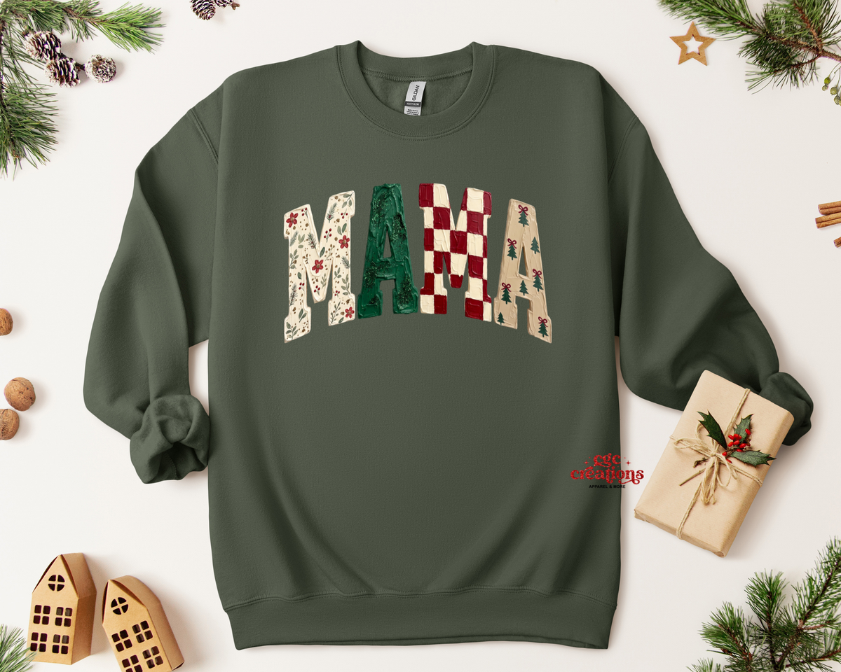 Christmas Mama Apparel(t-shirt or crewneck sweatshirt or hoodie)