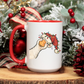 Peeking Christmas Goose 15oz Ceramic Coffee Mug