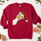 Peeking Christmas Goose Apparel(t-shirt or crewneck sweatshirt or hoodie)