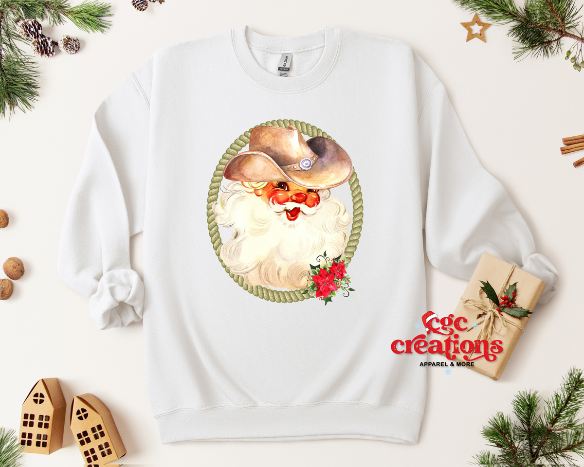 Cowboy Santa Apparel(t-shirt or crewneck sweatshirt or hoodie)