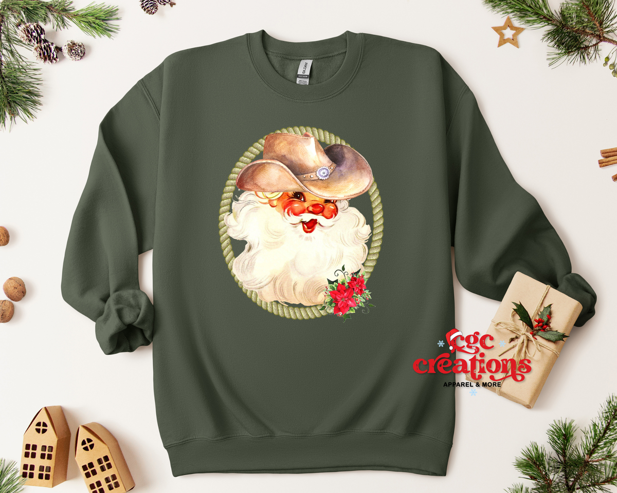 Cowboy Santa Apparel(t-shirt or crewneck sweatshirt or hoodie)