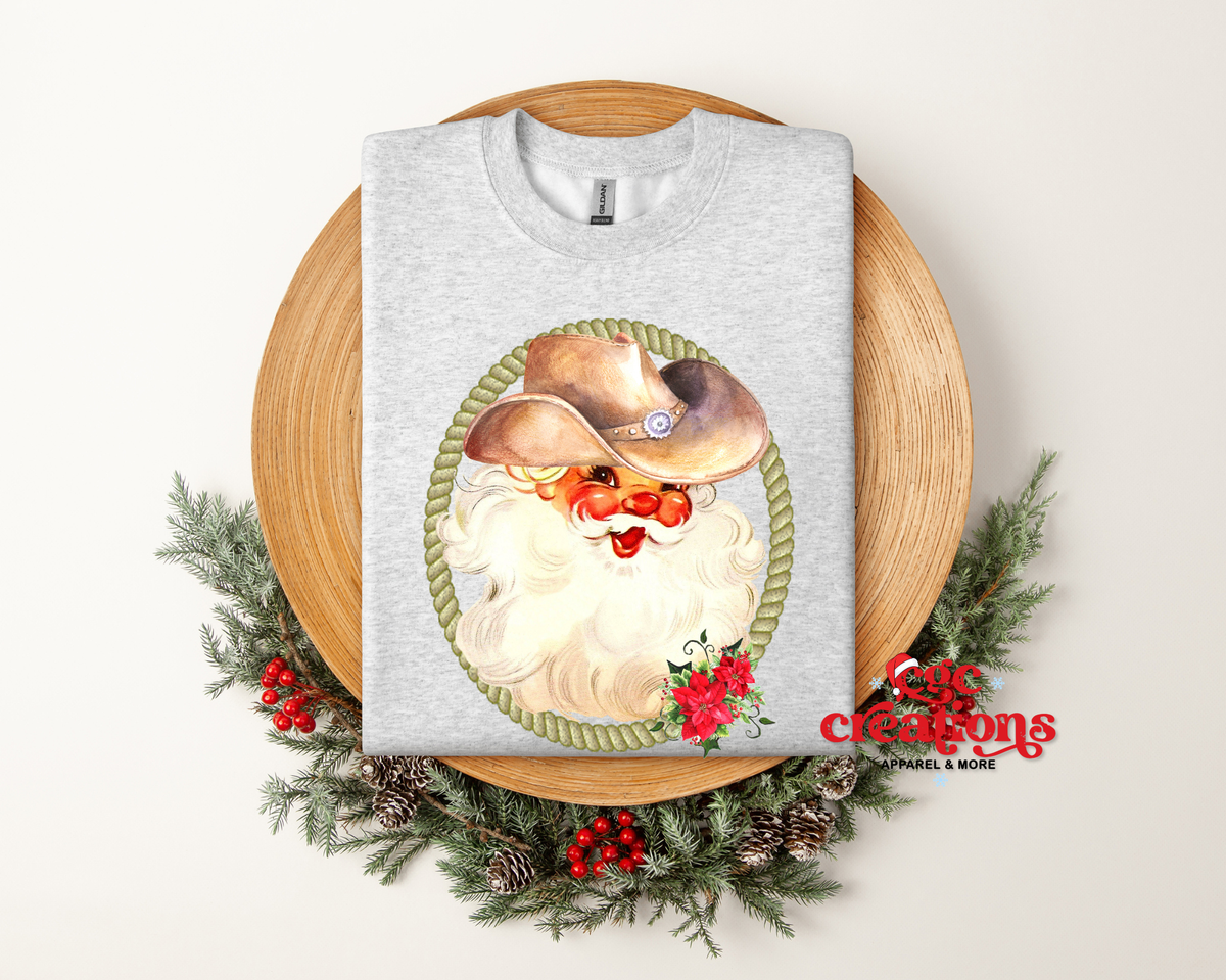 Cowboy Santa Apparel(t-shirt or crewneck sweatshirt or hoodie)