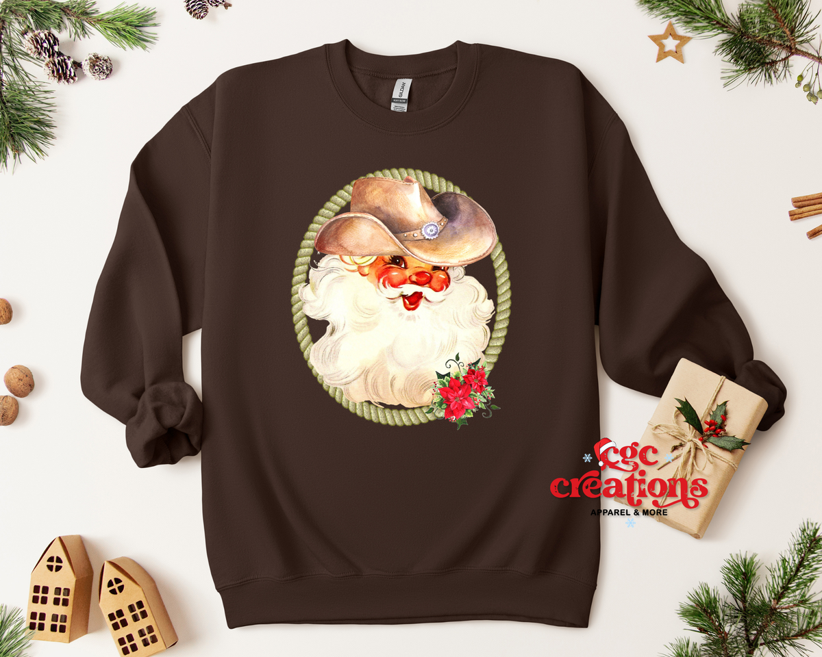 Cowboy Santa Apparel(t-shirt or crewneck sweatshirt or hoodie)