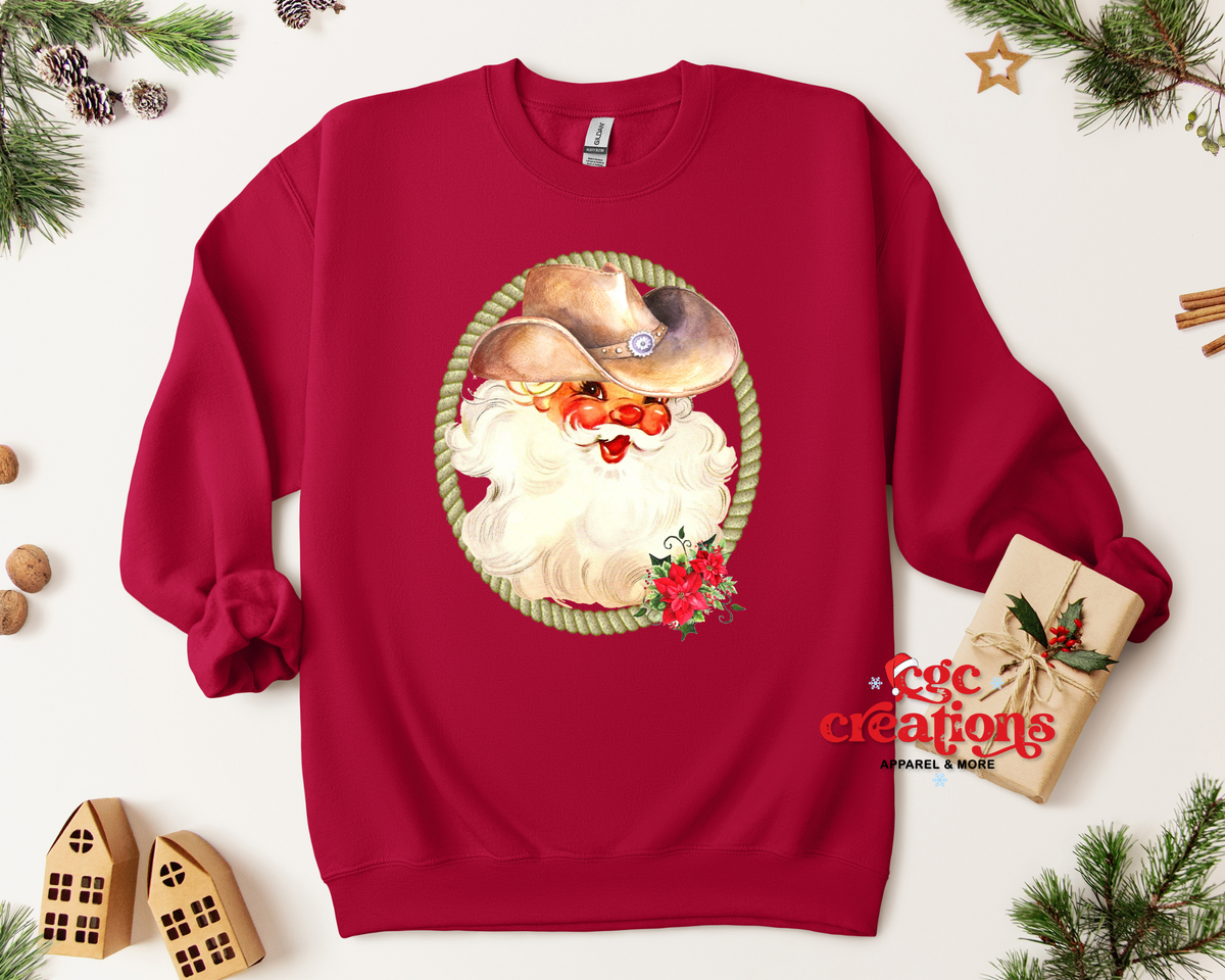 Cowboy Santa Apparel(t-shirt or crewneck sweatshirt or hoodie)