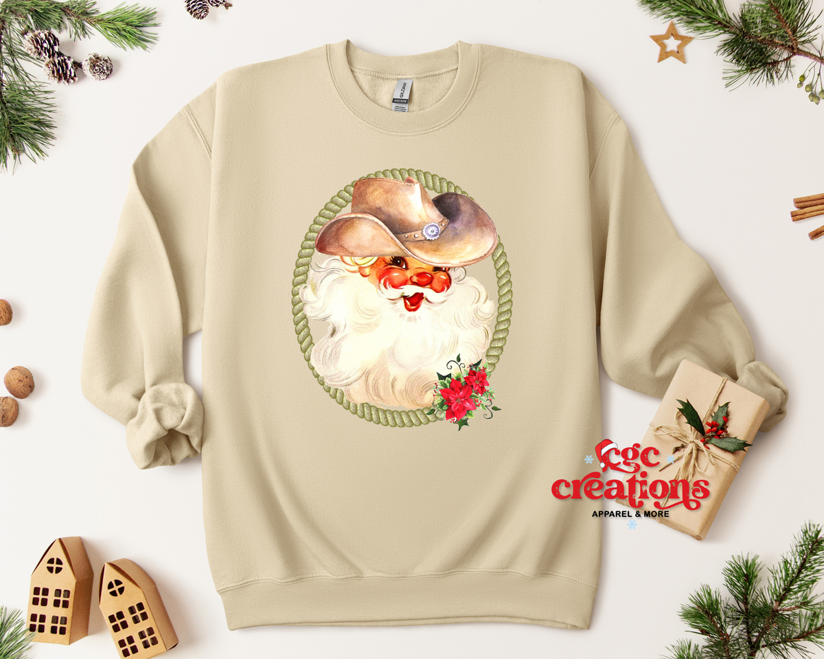 Cowboy Santa Apparel(t-shirt or crewneck sweatshirt or hoodie)
