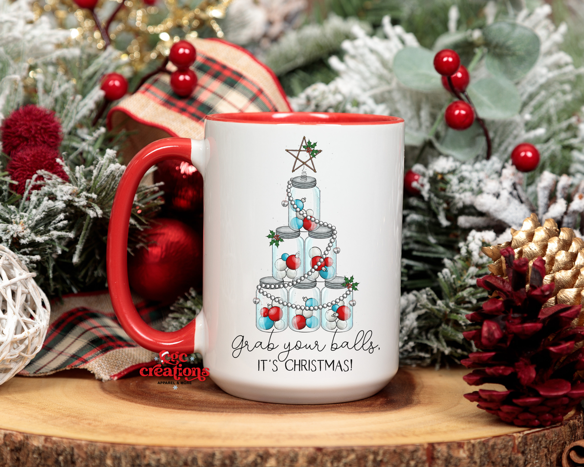 Grab Your Balls 15oz Ceramic Coffee Mug