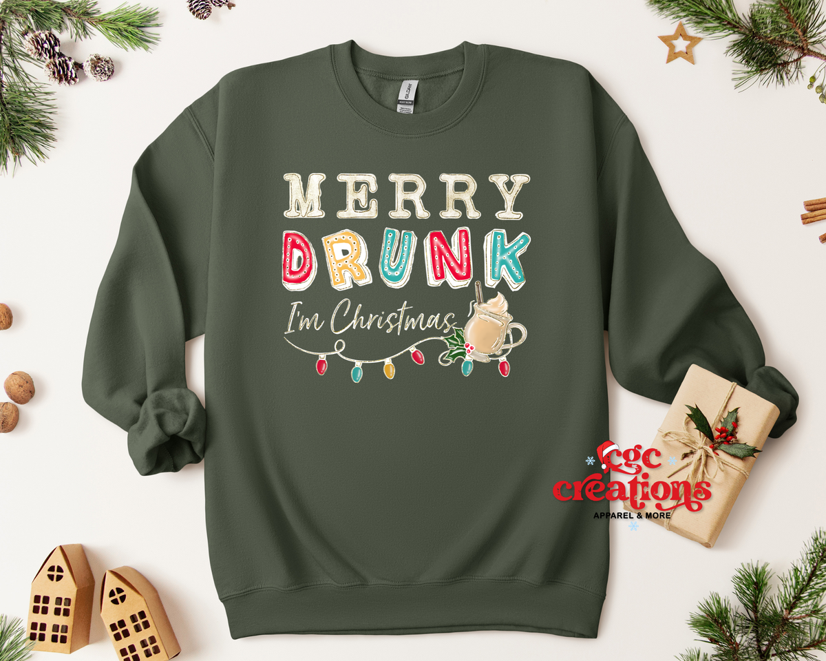 Merry Drunk Apparel(t-shirt or crewneck sweatshirt or hoodie)