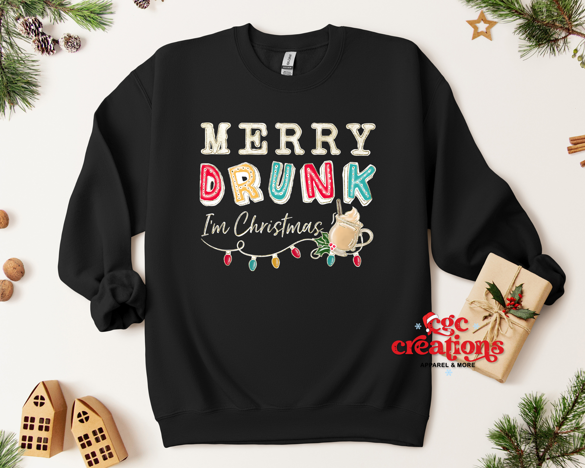 Merry Drunk Apparel(t-shirt or crewneck sweatshirt or hoodie)