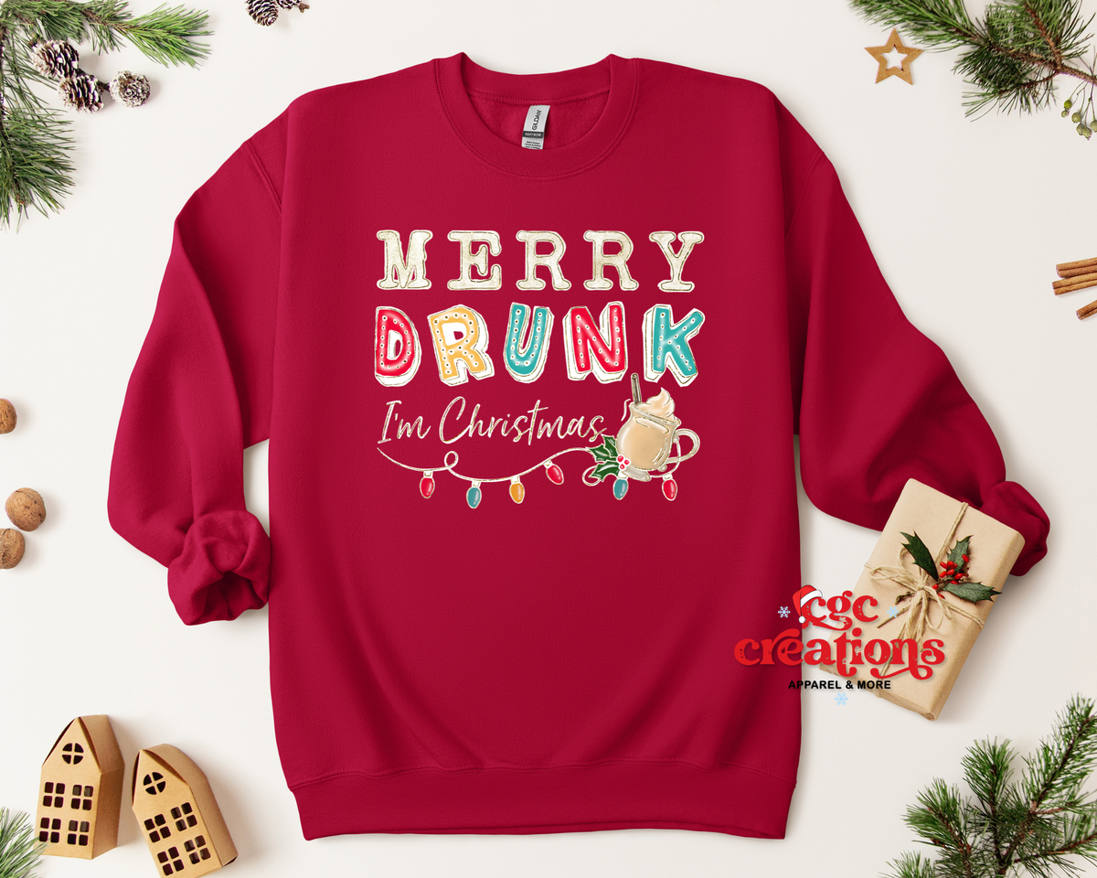 Merry Drunk Apparel(t-shirt or crewneck sweatshirt or hoodie)