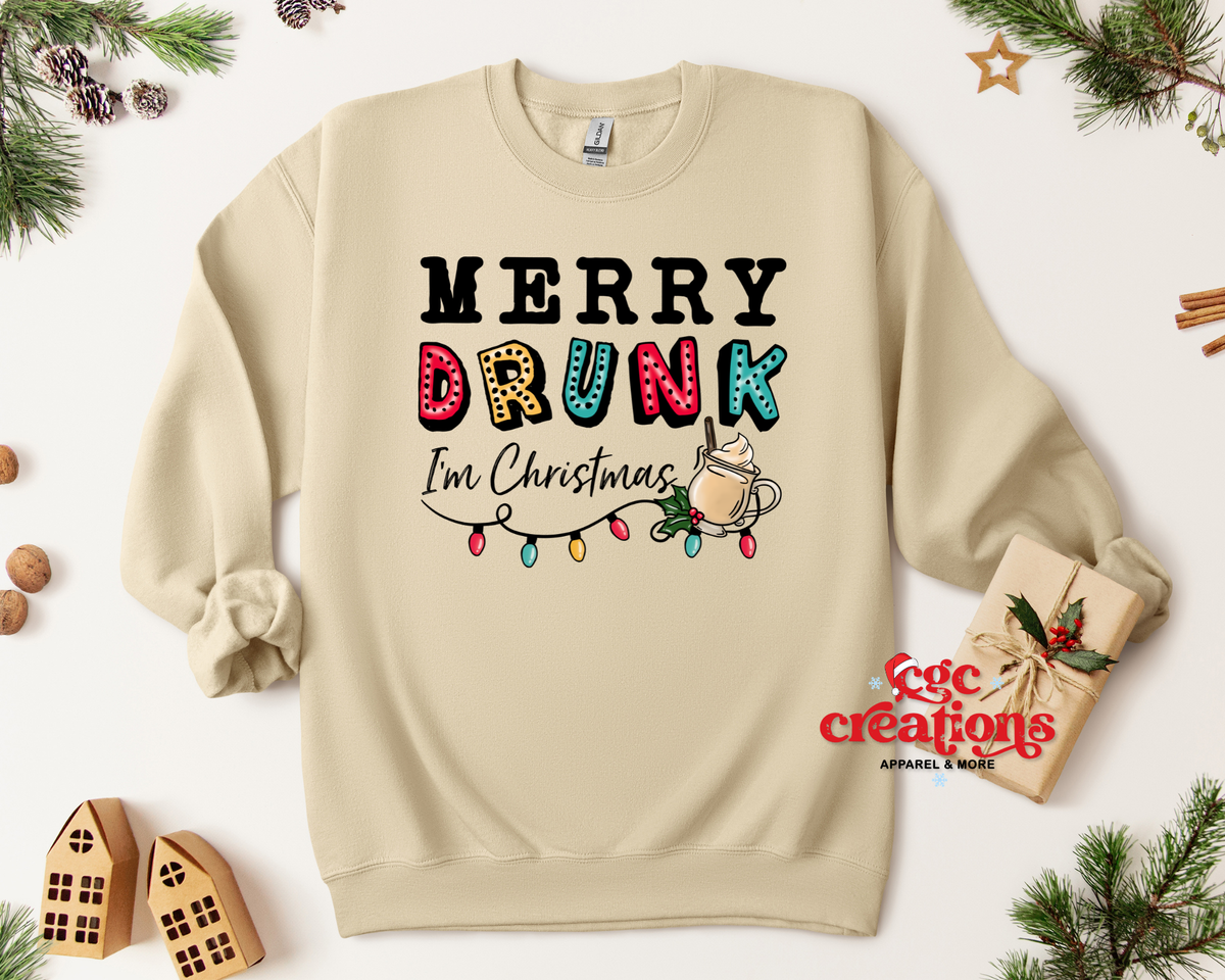 Merry Drunk Apparel(t-shirt or crewneck sweatshirt or hoodie)