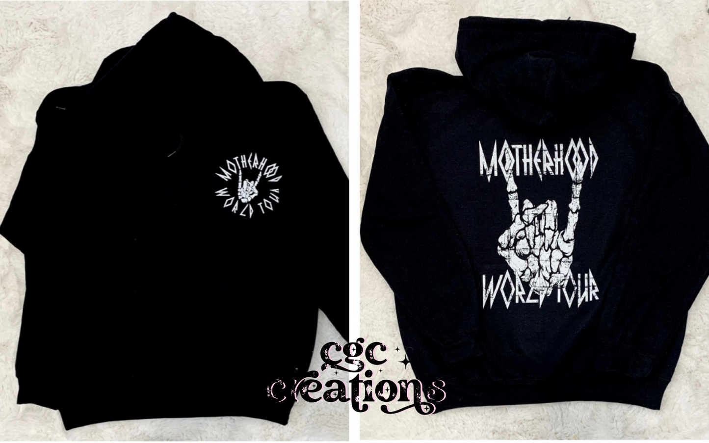 Motherhood World Tour BLACK Hoodie- Medium