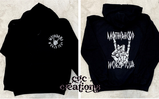 Motherhood World Tour BLACK Hoodie- Medium